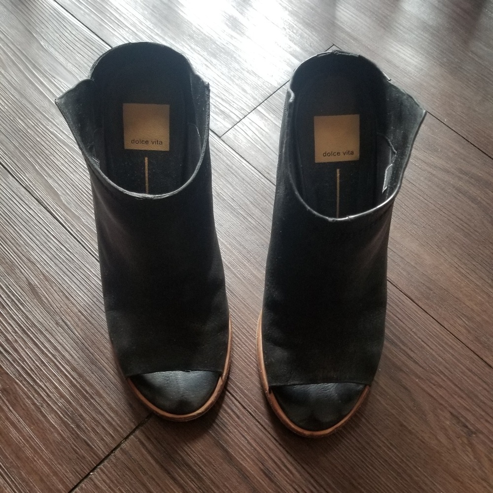 Dolce Vita Black Booties Slides